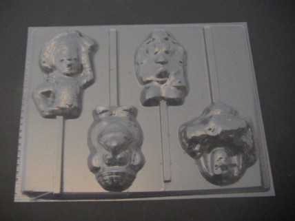 315sp Woodsman and Friends Chocolate or Hard Candy Lollipop Mold